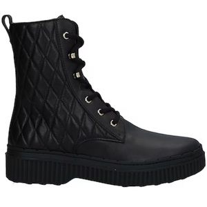 Tod’s Gomma Diamond Quilted Lace-up with side zipper Ankle Boot sz IT 41